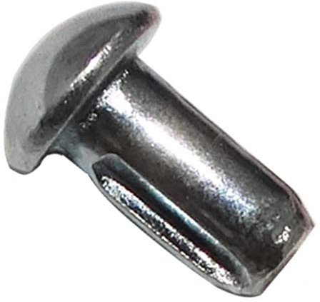 AERZETIX - Lot de 50 Rivets Clou cannelé Ø2mm - Longueur 4mm - à tête Demi-Ronde - Acier zingué - DIN 1476 - ISO 8746 - C43480