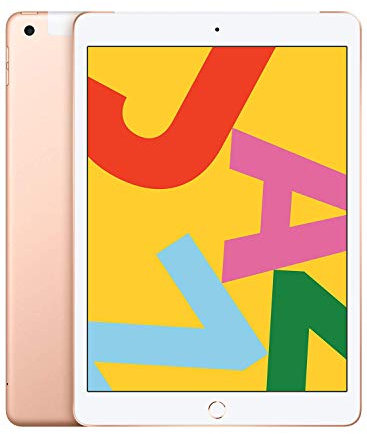 2019 Apple iPad (10.2-inch, Wi-Fi + Cellular, 128GB) Gold (Renewed)
