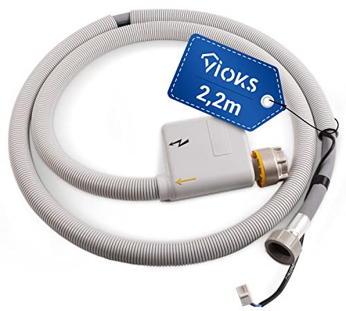 VIOKS Aquastop - Manguera para lavadora (2,2 m, repuesto para Miele Aqua Stopp 4622714 y manguera de entrada, lavadora, parada de agua de 3/4 pulgadas, Aquastop para lavadora Miele