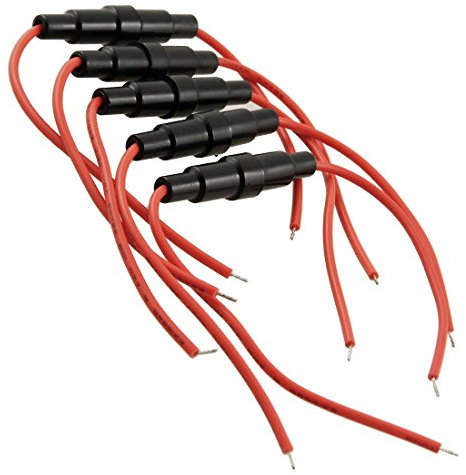 A11101300ux0008 5 x 20 mm AGC Sicherungshalter Inline-Schraube Typ W 22 AWG Draht (5 Stück)