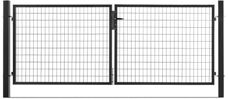 Gardenode Easy Clôture Portail grillagé Square Passage 4m ht 1m50 Noir