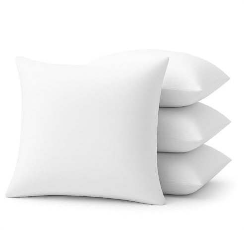 ForenTex Relleno Cojín 40x40 cm (Pack de 4), Fibra Virgen Siliconada Hipoalergénica, con Cremallera Ajustable – Almohadas Suaves para Sofá, Cama y Fundas Decorativas – Alta Recuperación y Confort