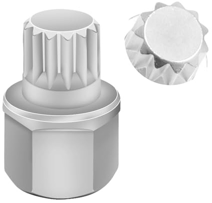 JEUCLEL ABC1/11PT Wheel Locking Nut Key Compatible with VW Volkswagen Audi VAG, Wheel Lock Nut Socket Adapter, Wheel Anti-Theft Lug Nut Removal Tool, Anti-Theft Screw Remover