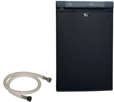 EZA Réfrigérateur à Absorption à Poser 3 Ways 100L 12V 230V et Gaz Camping-car + Flexible Basse Pression 150CM