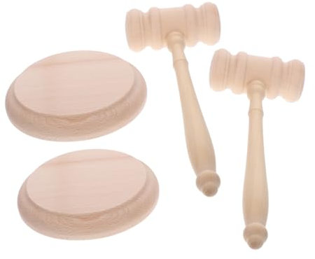NUOBESTY Richterhammer Mit Holzsockel Für Auktionen Und Verhandlungen Massiver Holzhammer Als Requisite Für Anwälte Und Richter