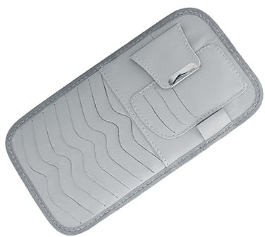 TINEASUR Auto Brillenhalter Clip Für Sonnenblende Geldscheinfach Organizer Für Cd Tasche Mit Design Passend Für Auto Innenraum