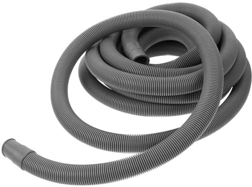 KOCKSHION Extra Long Washing Machine Hose, Washing Machine Drain Hose Extension 5m, Plastic, Quick Installation for Bathroom and Home Kitchen Replacement