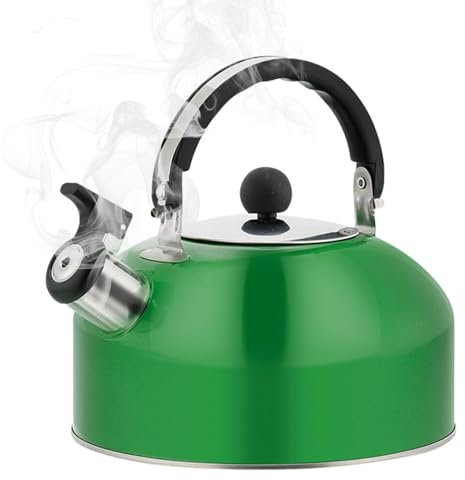 Termure Fischiante In Acciaio Inox - 1,8 L Da Campeggio All'aperto | Bollitori Ad Acqua Bollitore Portatile Con Maniglia E Soffo Resistenti Al Calore, Stufe A Induzione E Stufe Elett