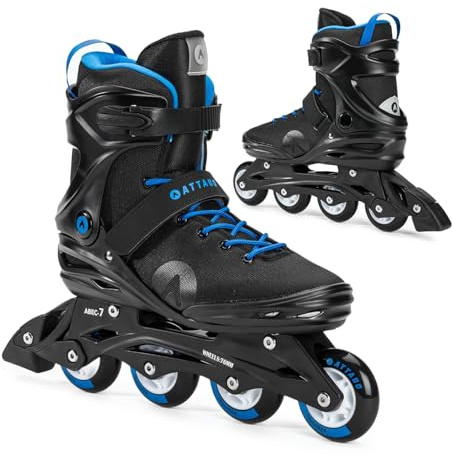 ATTABO Patins à roulettes en Ligne Cyclone Taille 41 EU Rollers en Ligne Homme Roller avec Roues PU 82A Couche Semi-Dure TPR Frein Patins à Roues en Ligne pour Intérieur Extérieur Sport