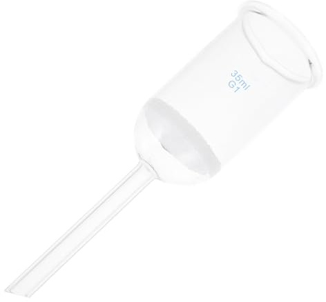 Säurebeständiger Glasfiltertrichter 35ml Rund für Laboranwendungen | Kreative Form, Einfache Handhabung, Geringe Wärmeausdehnung, Glatte Oberfläche, 35ml Volumen