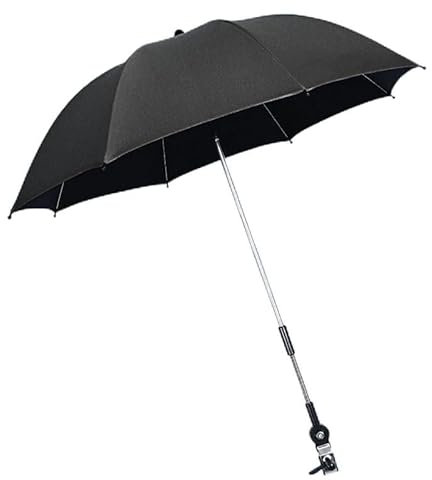Universal Sonnenschirm für Kinderwagen,Sonnenschirm für Kinderwagen,UV Schutz 50+,mit Verstellbarer Befestigungsklemme und Schirmgriff für Kinderwagen,Universal Sonnenschirm Buggy Kinderwagen