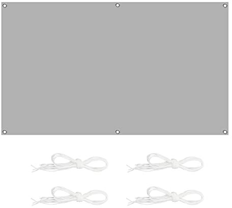 Tenda parasole, impermeabile, rettangolare, 4 x 9 m, per patio, resistenza all'usura, con kit di fissaggio per esterni, patio, prato, pergola, terrazza, grigio chiaro