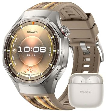 HUAWEI Watch GT 6 Pro Smartwatch+FreeBuds SE 3 Beige, GPS, EKG, AMOLED-Display, Bis zu 21 Tage Akku, umfassende Fahrrad-Features, Kompatibel mit Android™ & iOS, Gesundheitsmonitoring, Braun, 46mm