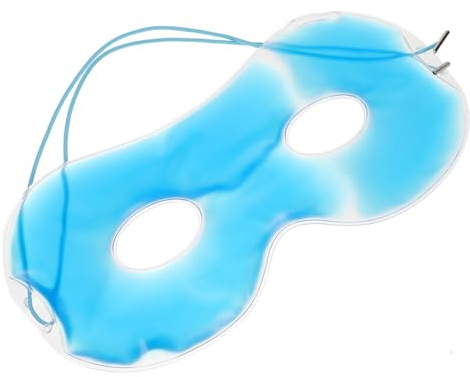 HAMPPLIES Kühlende Gel augenmaske mit Verstellbarem Band Wiederverwendbare Kältekompresse bei Müdigkeit Schwellungen und Kopfschmerzen Geeignet für Schlafmaske Seitenschläfer und Trockene