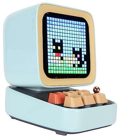 AKLOSIPY Altavoz de Karaoke Retro con Pantalla RGB, Máquina de Canto Portátil para Fiestas y Sala de Juegos, Micrófono Incluido, (Blue)