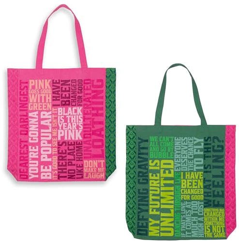 Steel Mill & Co Cute Canvas Tote Bag for Book Lovers, Bookish Reusable/Foldable Bag for Work/Groceries (Wicked Word Cloud)