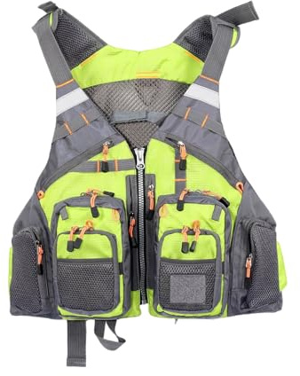 Oxxggkao Gilet da pesca a mosca per uomo e donna, regolabile, multi Pokcet, gilet, giacche, accessori per attività all'aperto, attrezzatura da trota, gilet da viaggio avventura