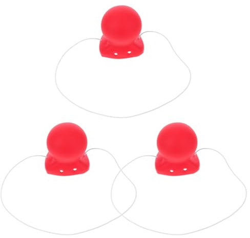 BESTOYARD 3pcs Clownsnasen Zirkus Nase für Clown Kostüm Cosplay Requisiten (Rot)