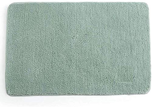 Alfombra de Baño Microfibra Antideslizante y Esponjosa, Absorbente, Verde, 30 x 50 cm, Lavable en Máquina