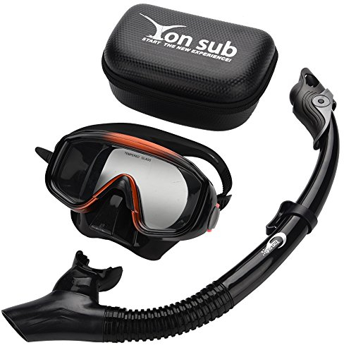 Schnorchel Set Taucherbrille Schnorcheln Tauchen Unterwasser Schwimmbrille Trocken Schnorchel Tube Set für Herren und Damen