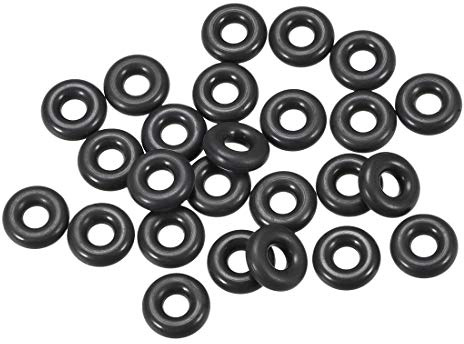 sourcing map 25Stk. Fluorkautschuk O-Ring Dichtungsring schwarz 4 mm x 11 mm x 3,5 mm