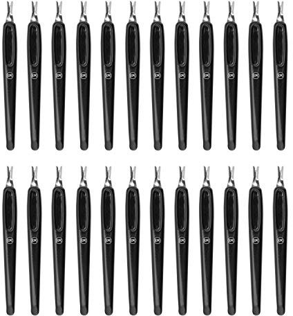 K-Pro Nagelhautentferner 24er Set – Cuticle Remover Cutter zum Entfernen der Nagelhaut mit scharfer V-Klinge – Nagelhautschneider für Maniküre & Pediküre – schwarz, langlebig, für Studio & Zuhause