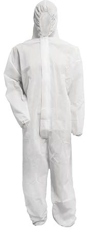 Bohrfux 10 Stück Overall Einweganzug L-XXXL Maleranzug Einweg Overall Schutzoverall Schutzanzug Lackieranzug 40g/m² Polypropylen (XXL)