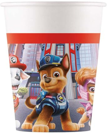 Procos 93508 Lot de 8 gobelets jetables en papier pour fête Paw Patrol The Movie 200 ml