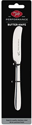 Tala Buttermesser aus Edelstahl – Hochwertiges Messer mit Spiegelpolitur – Zum Streichen von Butter und Aufstrichen – Spülmaschinengeeignet, Rostfrei, 16,3 × 2 × 0,5 cm