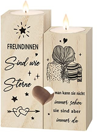 Geschenke für Freundin, Kerzenständer - Beste Freundin Geschenke | Geburtstagsgeschenk für Freundin Freundinnen, Geschenk Freundin Geburtstag