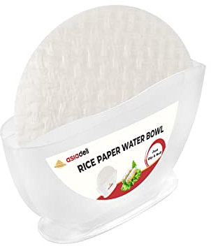 ASIADELI premium Rice Paper Water Bowl - for soaking Rice Paper with round 22 cm (Height 5.5 inches) (Width 7.5 inches)
