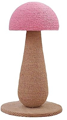 YOGISU Sisalseil Katzenkratzbrett Katzenkratzbaum Sicherheit Verschleißfest Anti-Debris Pilz Vertikale Klaue Schärfen Spielzeug Katzenbedarf Necken Katzenspielzeug (M,rosa)