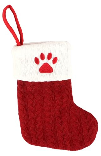 KFDDRN Calcetín de Navidad con pata de gato, decoración navideña, bolsa de regalo, calcetines de Navidad, calcetines de Navidad, calcetines colgantes, calcetines de Navidad, calcetines de punto