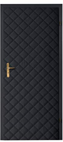 TapeOn - Türpolsterung zur Selbstmontage - Wärmedämmung Tür - Schalldämmung Haustür - Kälteschutz Winter und Ganzjährig, Schallschutz, Thermovorhang - BASIC SET, BxLxH 105x210x2 cm - Schwarz