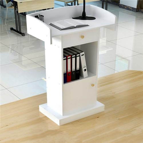 Rednerpult Stehpult, Rednerpult Podien Holz, Kirche Stehpult mit GroßEr Leseplattform et Ablagefach, Lesepult Rednerpult PräSentationspodien für Kirchen, Klassenzimmer, Strukturiertes Design