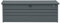 AXI Miles Coffre de jardin en Métal - 1000L, Anthracite 185 x 82 x 75 cm - Coffre de rangement extérieur avec fond et serrure - Meuble Exterieur Rangement Outils de Jardinage, Coussins