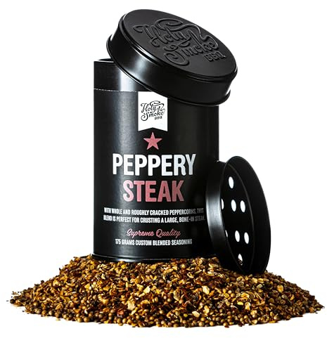 Peppery Steak Krydda Handgjord Premium Kryddor Chili Salt Peppar Vitlöks Krydda Stark och Het Kött Kyckling Steak Hamburgare BBQ Dry Rub kryddor Grillning 175g