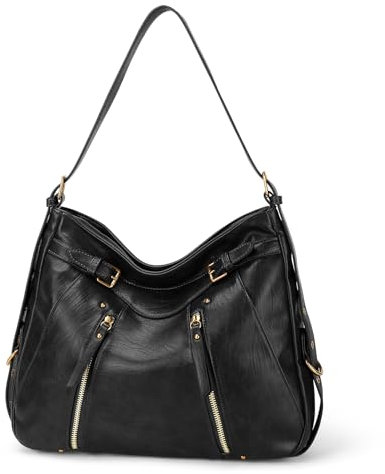BAIGIO Hobo Tasche Groß Handtasche Damen Leder PU Umhängetasche Shopper Hobo Taschen Groß Schultertasche Leder PU Tote Laptop Tasche Damentasche Henkeltaschen Tragetasche Geldbörse Einkauf Reise