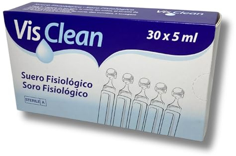 Suero Fisiológico en Monodosis. Suero Fisiológico para Lavados Nasales, Lavados Oculares, Lavado de Heridas. 30 Monodosis de 5 ml.
