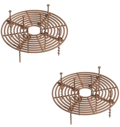 WUMUZAI 19 cm Plant Pot Cover from Animals 2 Pack, Cuttable Plant Pot Grid with Stakes, Round Flower Pot Soil Cover Protector, Keep Cats out of Potted Plants for Indoor Outdoor Protection