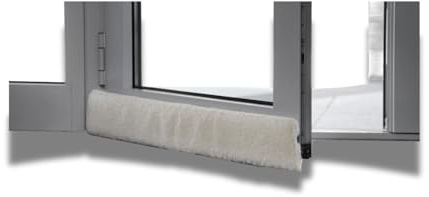 K & N Zugluftstopper für Türen 90 cm, Natur - 100% Schurwolle - Windstopper - Luftzugstopper - Durchzugstopper