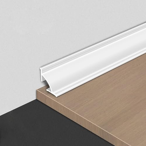 Raouoae Decken- Und Eckdekorationsstreifen 90 cm* 3 Stück Aluminium-Quadrantenleiste Für Glatte Kanten Und Nahtloses Finish Einfache Dichtungsleiste Zum Anbringen(White,Width: 30 mm)