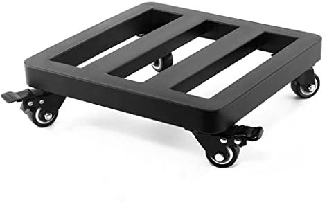 Pflanzenroller aus Metall, robuster Stahl-Pflanzenroller mit feststellbaren Lenkrollen, für Innen- und Außenbereich, 40 cm