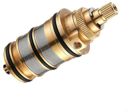 Bulevisiter Valve Cartridge, Shower Mixer Valve Bar Repair Kit, With Brass Shower Thermostat, Compatibility With For Various Shower Systems