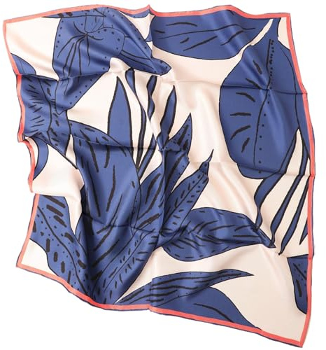 Prettystern Seidenhalstuch 65x65 cm Unisex Seidentuch, handrollierte Kanten, 100% Seide Halstuch Kopftuch für Damen & Herren