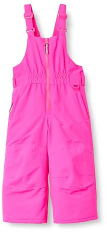 Amazon Essentials Girls' Water-Resistant Ski & Snow Bib Overall, Neon Pink, Large