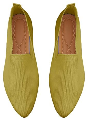 Black Leather Women Breathable Soft Shoes Go Walking Slip On Foam Shoes Hands Slip in Sneakers Arch Support Women's Leather Loafers (Green, 6)