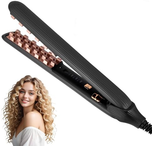 Hair Crimper,Fast Heating Hair Crimping Tool for Root Volumizing,Professional Crimping Iron for Women & Girls,Negative Ion for Long-Lasting Root Volume Fluffy Hairstyle,Auto Shut Off