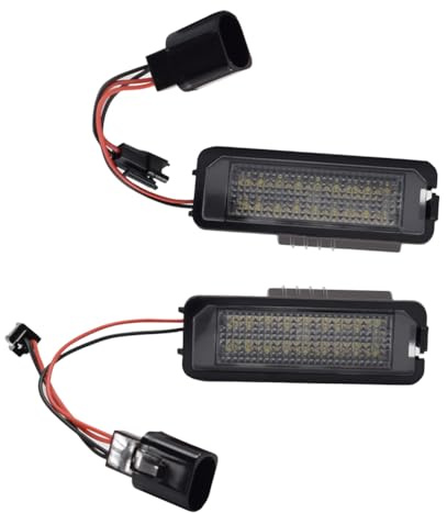 Yoegerery 2 PZ LED Licenza Numero Targa Luce Per Passat Polo B6 CC Eos Golf 4 5 6 7 MK7 12V Luci Targa per Auto