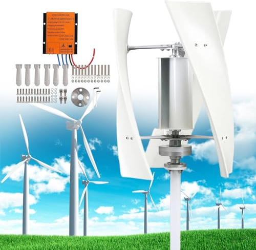 Turbina eolica Verticale Domestica a 3 Pale da 8000 W, Kit turbina a Spirale da 12 V, 24 V e 48 V, Controller, per apparecchiature energetiche industriali, 48 V